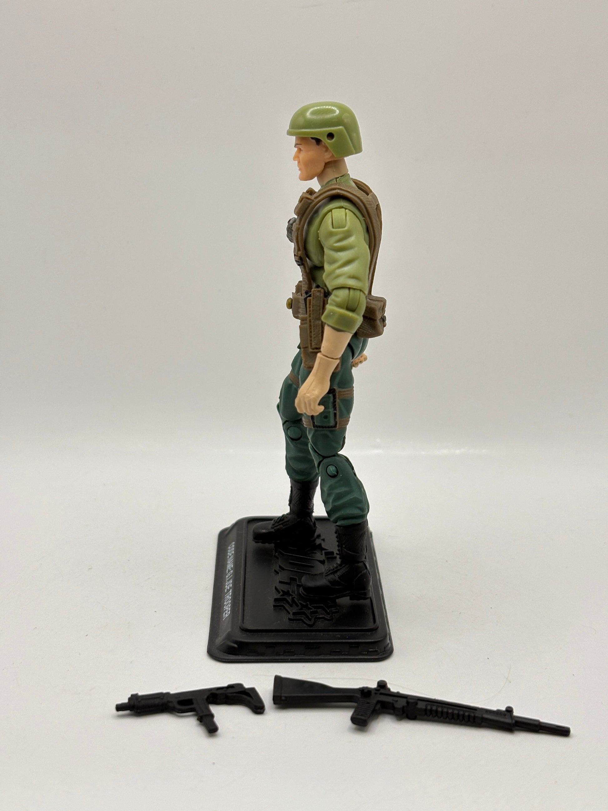 2008 G.I. JOE G.I. JDE Trooper (V1B) Infantry Trooper Black HAIR Loose FRENLY BRICKS - Open 7 Days