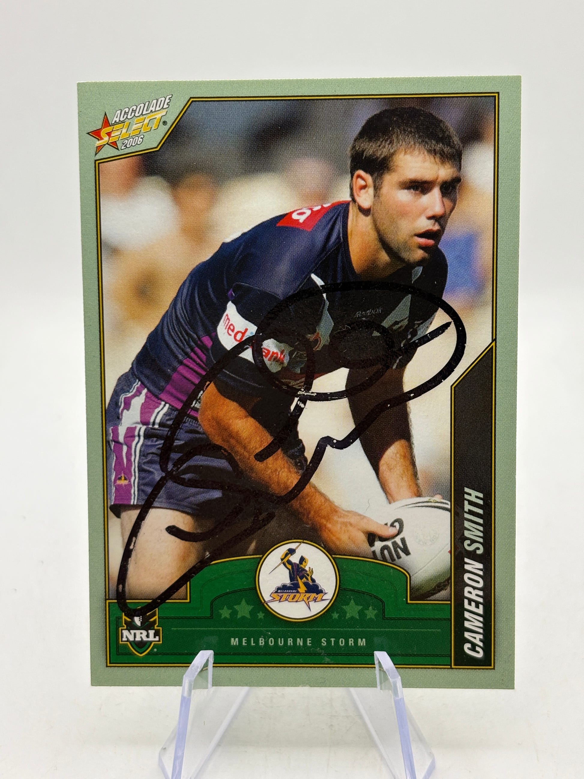2006 Select NRL - #61 Cameron Smith Melbourne Storm On Card Auto image 1