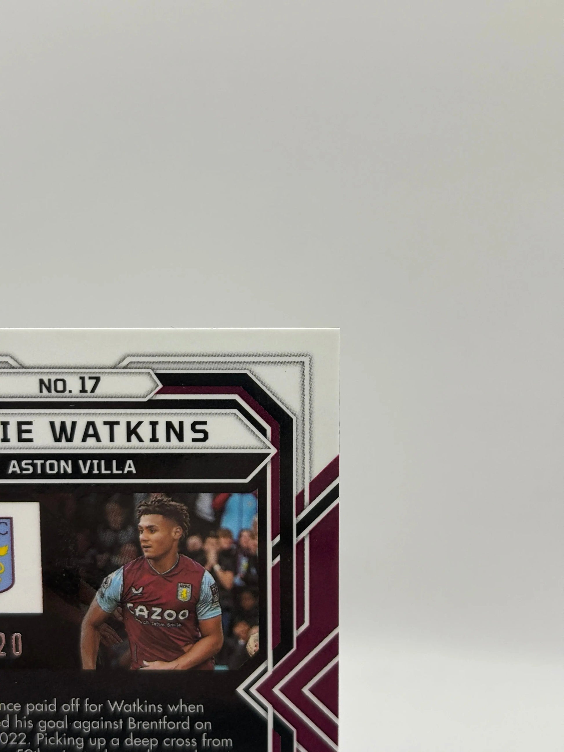 2022-23 Panini Obsidian Soccer Ollie Watkins #17 03/20 Blue FRENLY BRICKS - Open 7 Days