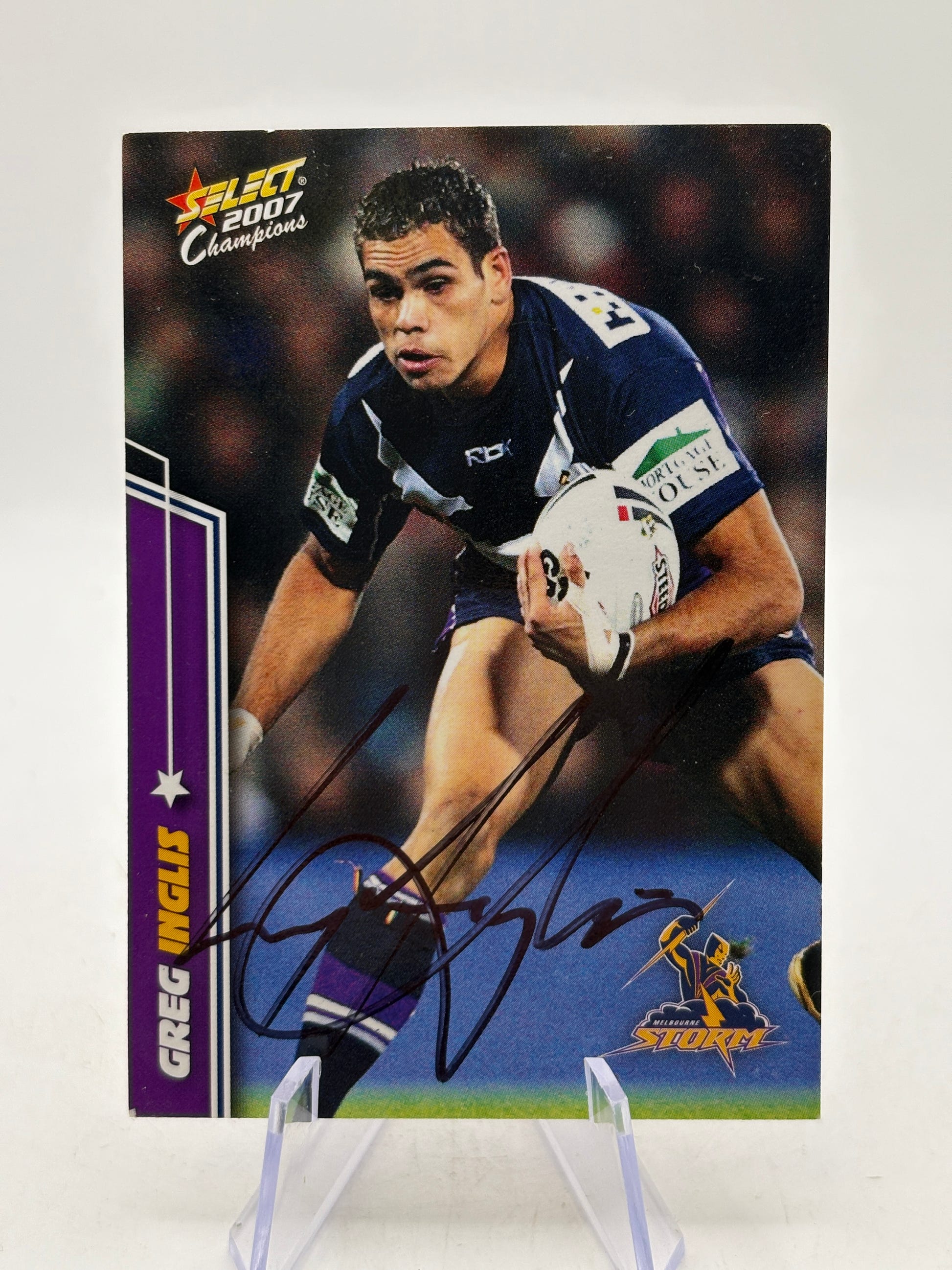 2007 Select NRL #79 Greg Inglis Melbourne Storm On Card Auto image 1