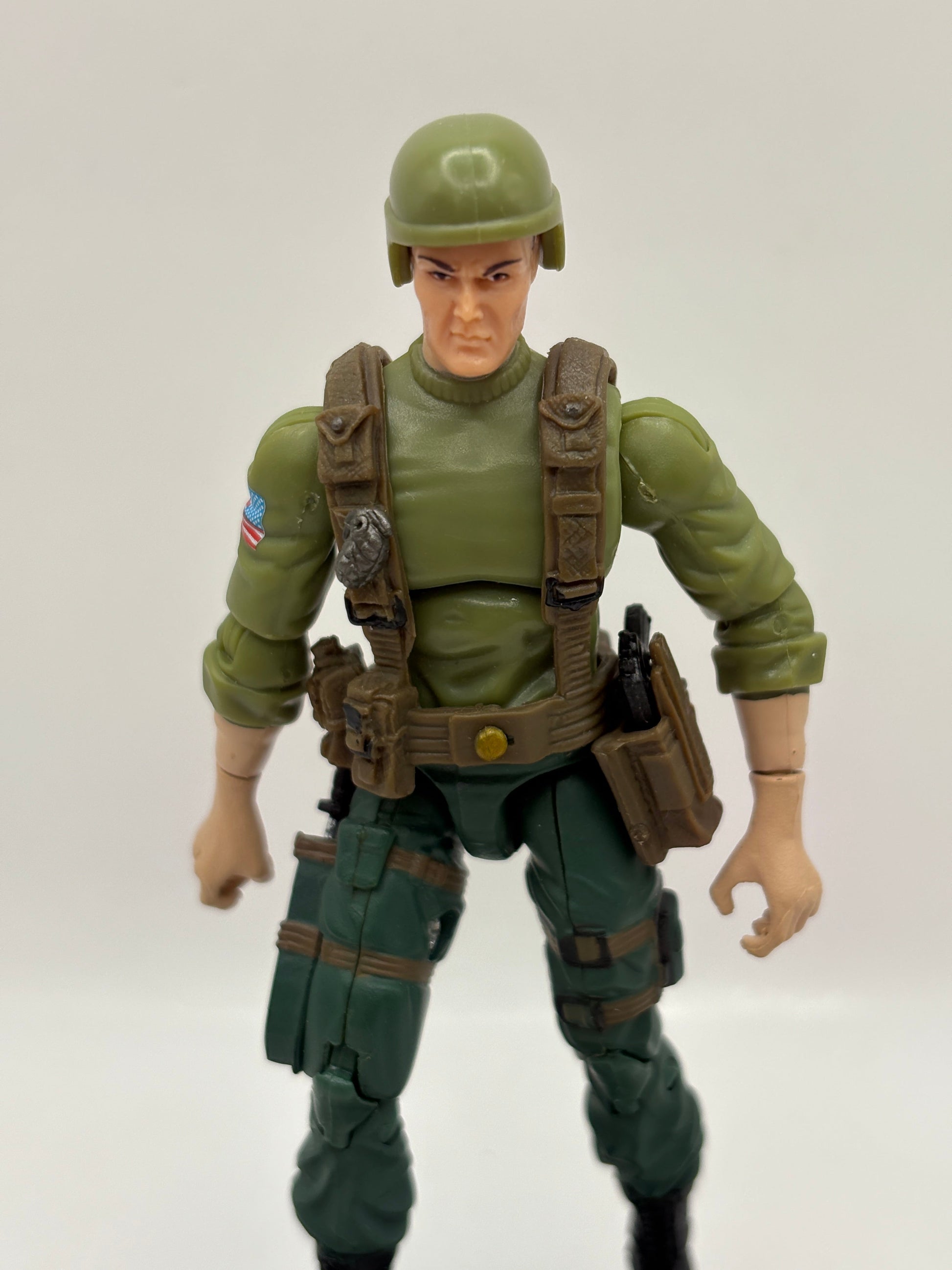 2008 G.I. JOE G.I. JDE Trooper (V1B) Infantry Trooper Black HAIR Loose FRENLY BRICKS - Open 7 Days