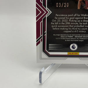 2022-23 Panini Obsidian Soccer Ollie Watkins #17 03/20 Blue FRENLY BRICKS - Open 7 Days