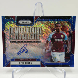 2024-25 Panini Prizm Premier League - Ezri Konsa Penmanship Shimmer Auto FRENLY BRICKS - Open 7 Days