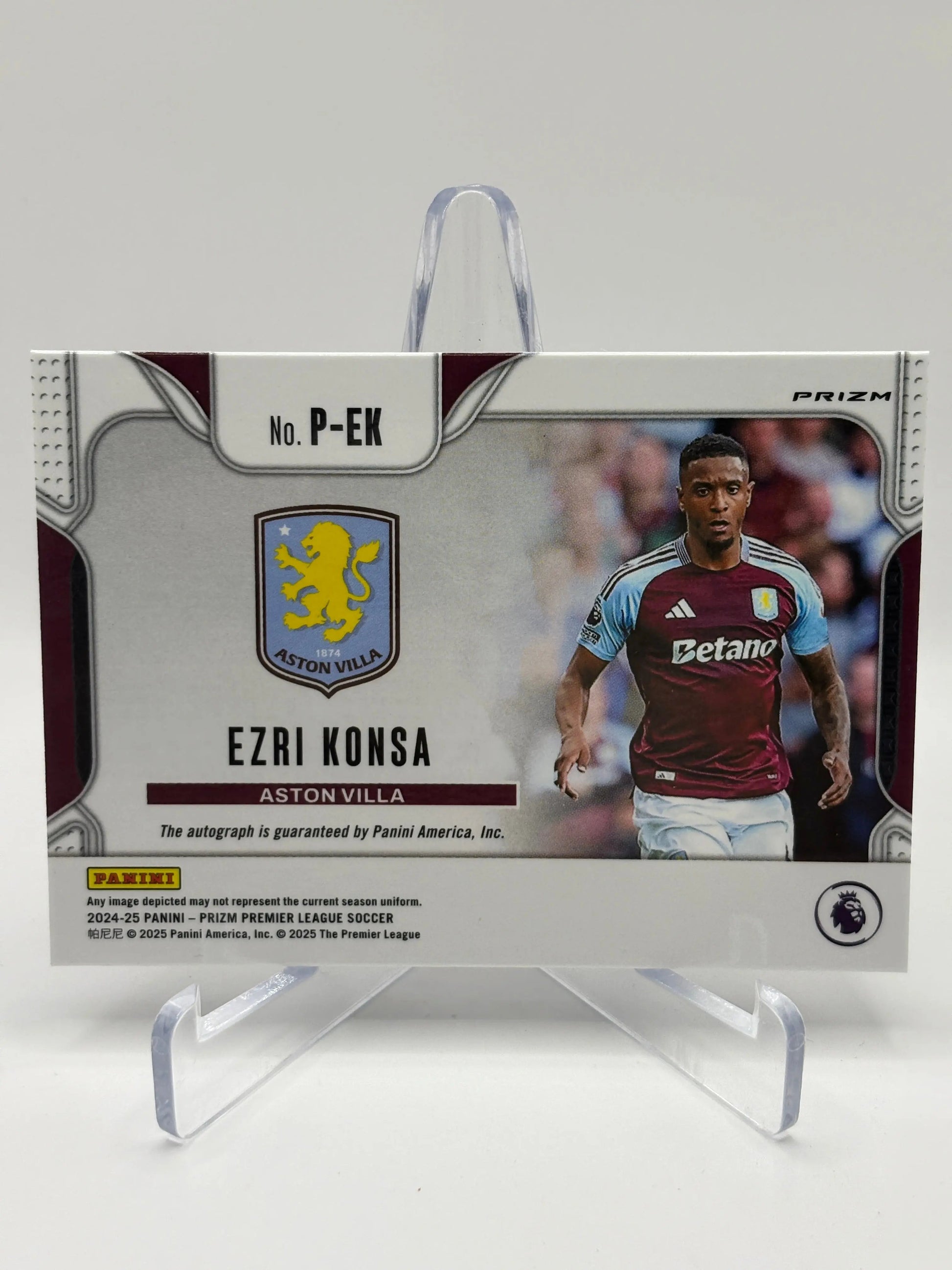 2024-25 Panini Prizm Premier League - Ezri Konsa Penmanship Shimmer Auto FRENLY BRICKS - Open 7 Days
