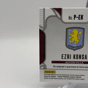 2024-25 Panini Prizm Premier League - Ezri Konsa Penmanship Shimmer Auto FRENLY BRICKS - Open 7 Days