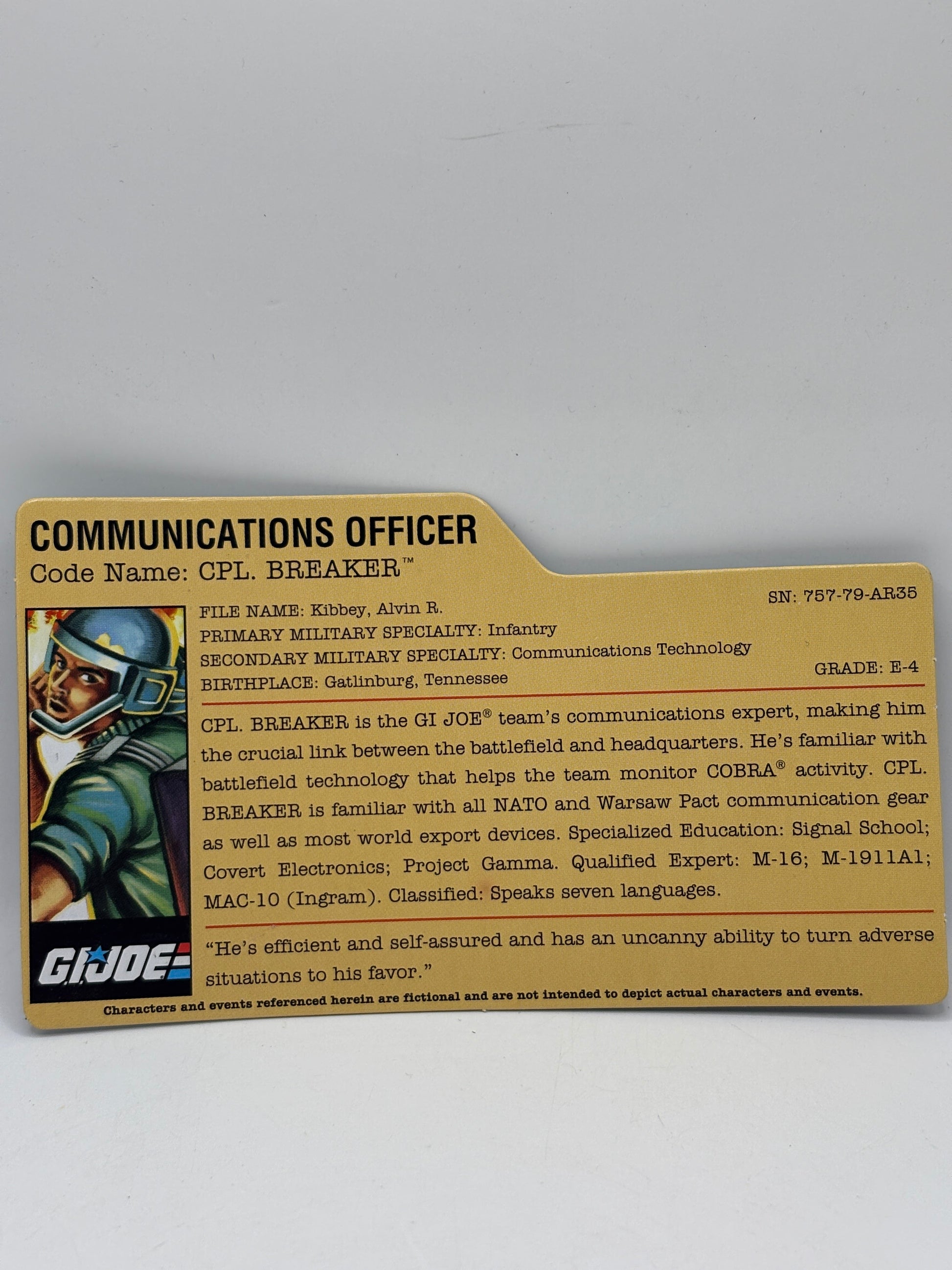 GI Joe 25th Anniversary - Cpl. Breaker Figure Loose with Accessories FRENLY BRICKS - Open 7 Days