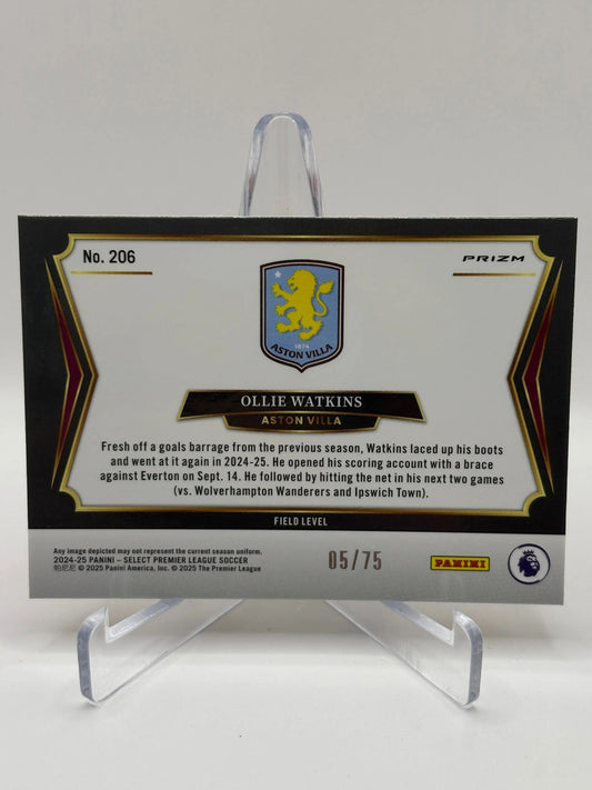 2024-25 Panini Select Premier League - Ollie Watkins 05/75 Orange FRENLY BRICKS - Open 7 Days