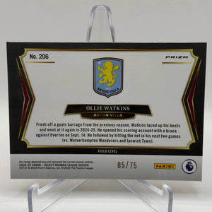 2024-25 Panini Select Premier League - Ollie Watkins 05/75 Orange FRENLY BRICKS - Open 7 Days