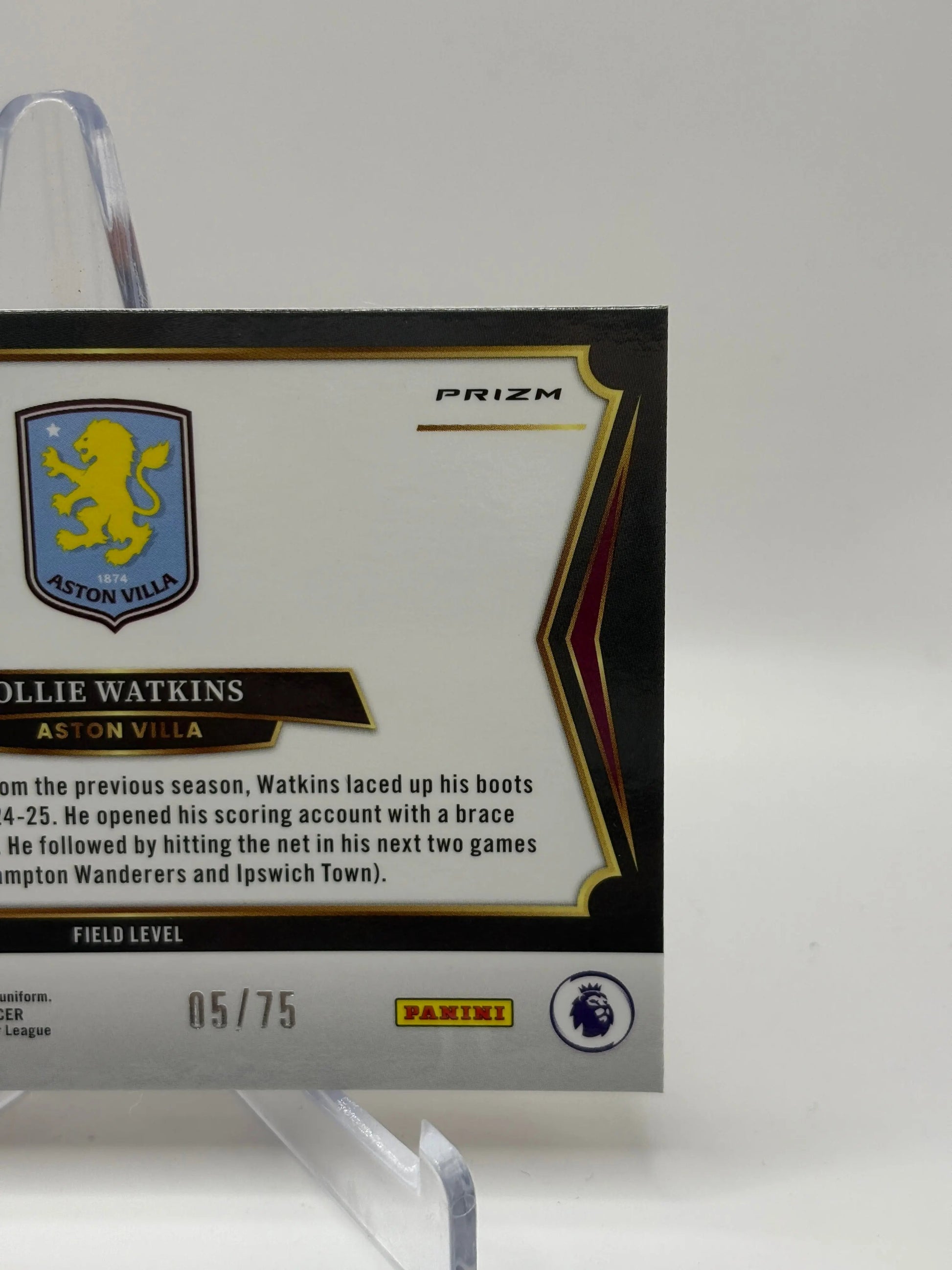 2024-25 Panini Select Premier League - Ollie Watkins 05/75 Orange FRENLY BRICKS - Open 7 Days