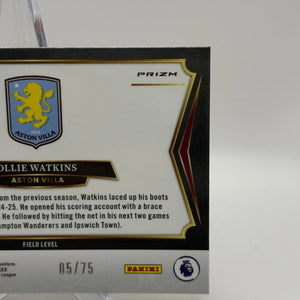 2024-25 Panini Select Premier League - Ollie Watkins 05/75 Orange FRENLY BRICKS - Open 7 Days