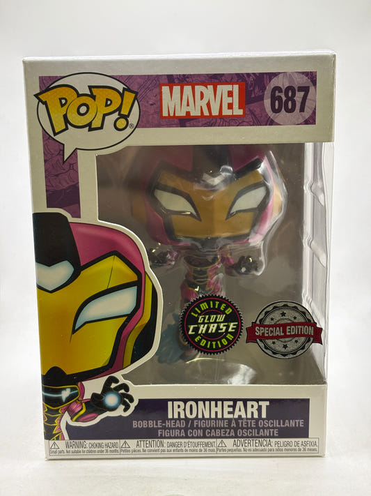 Funko POP! Marvel #687 Ironheart Limited Glow Chase SE Bobble Head