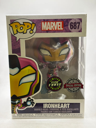 Funko POP! Marvel #687 Ironheart Limited Glow Chase SE Bobble Head