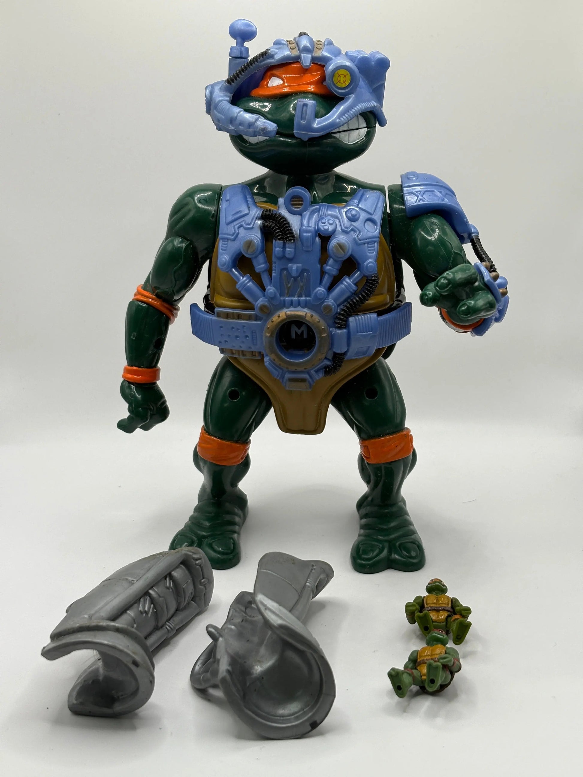 1996 Teenage Mutant Ninja Turtles Michaelangelo Mini Mutants Cyber Command FRENLY BRICKS - Open 7 Days