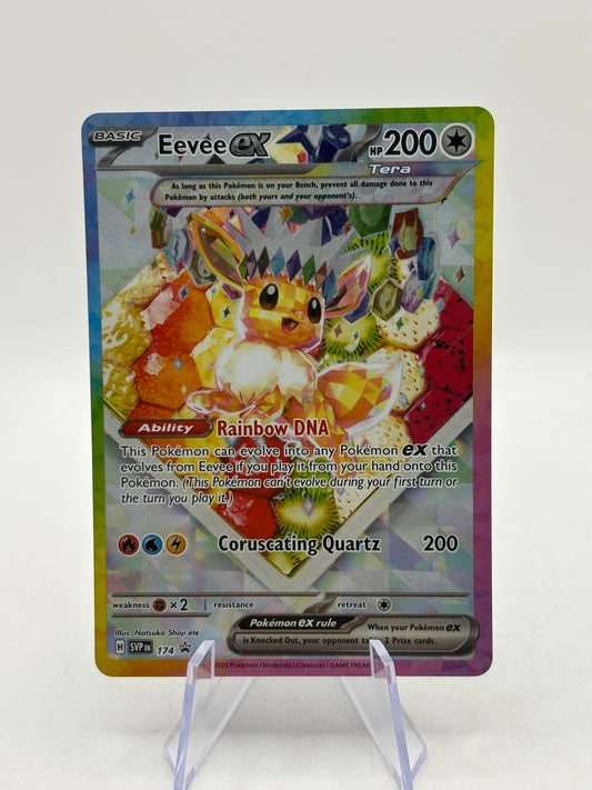 Pokemon TCG SVP Promos - Eevee EX SVP174 Black Star Promo Illustration Rare Nm FRENLY BRICKS - Open 7 Days