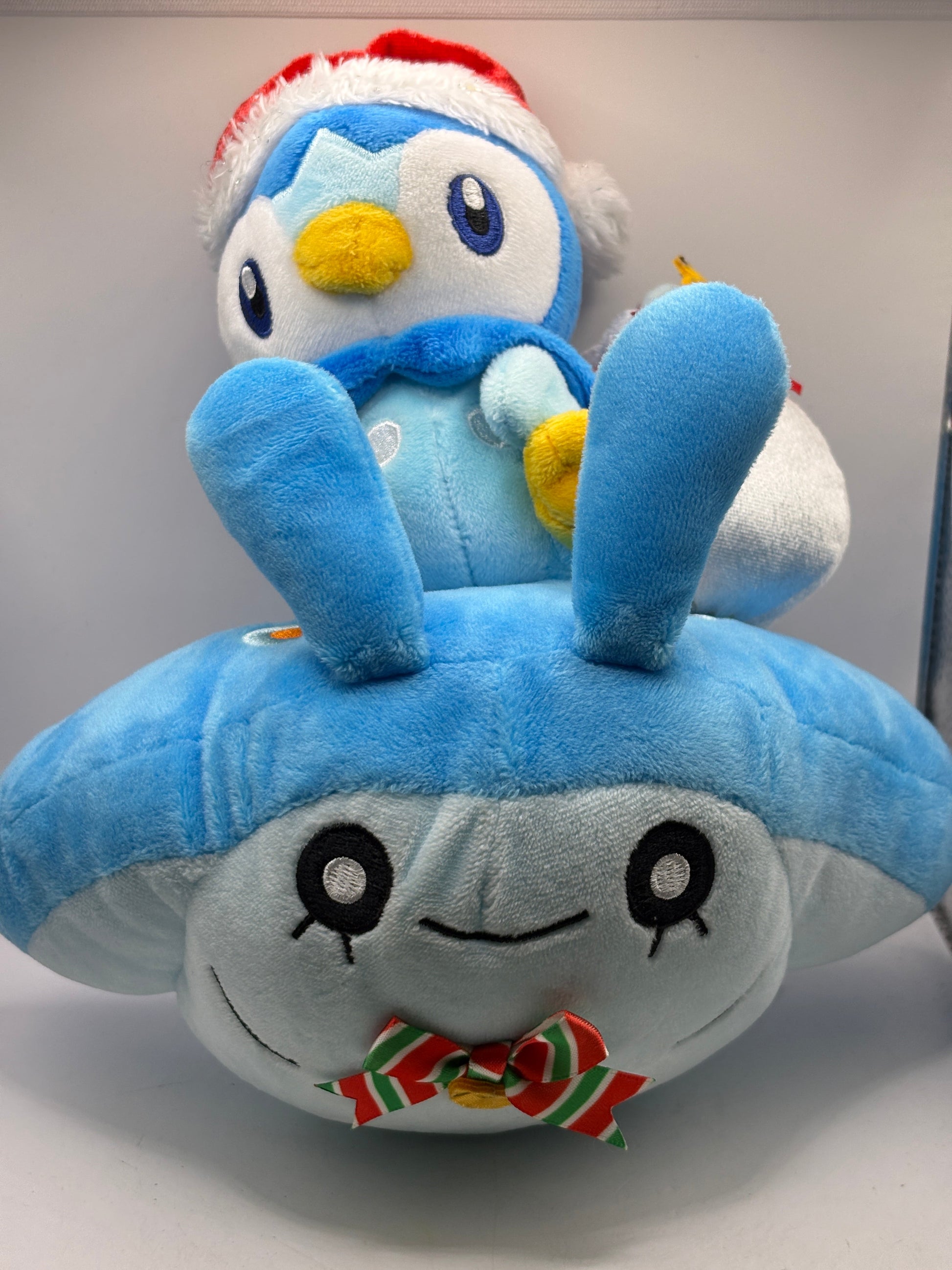 Pokémon Center Christmas Piplup Mantyke Plush Excellent JAPAN product image image 1