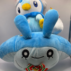 Pokemon Center Christmas Piplup Mantyke Plush Excellent JAPAN FRENLY BRICKS - Open 7 Days