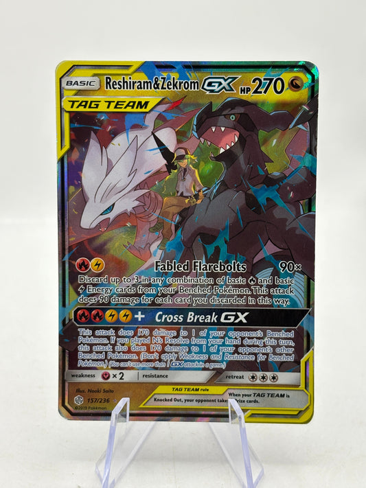 Pokemon TCG Cosmic Eclipse - Reshiram & Zekrom GX 157/236 MP- FRENLY BRICKS - Open 7 Days