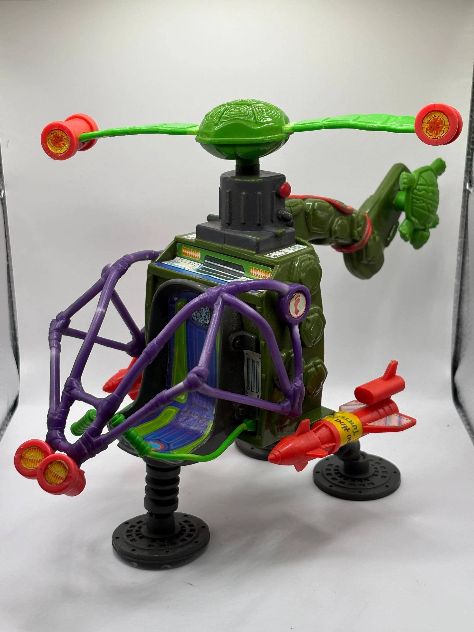 Rocksteady Teenage Mutant Ninja Turtles Pogocopter Helicopter Vehicle Action Figure FRENLY BRICKS - Open 7 Days