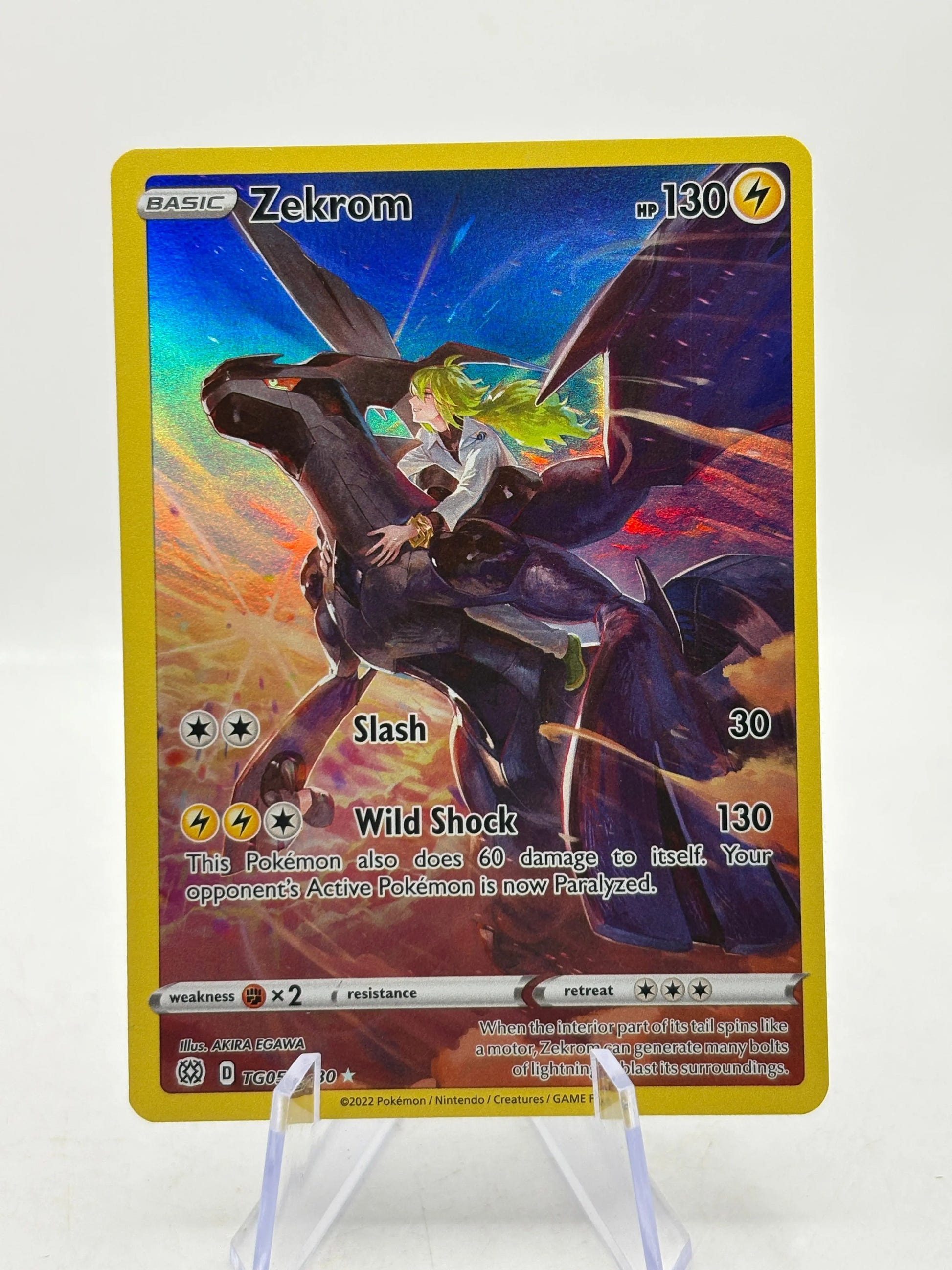 Pokemon TCG Brilliant Stars - Zekrom TG05/TG30 Illustration Rare Lp FRENLY BRICKS - Open 7 Days image 1