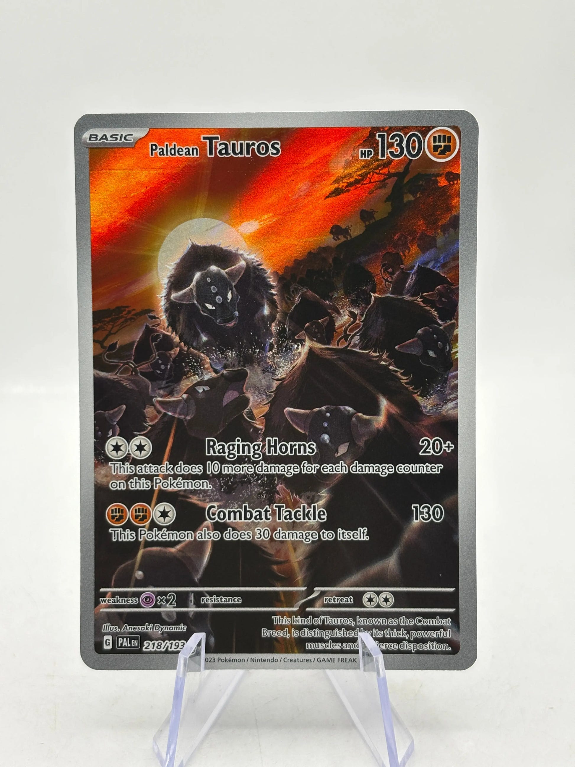 Pokemon TCG Paldea Evolved - Paldean Tauros 218/193 Illustration Rare LP FRENLY BRICKS - Open 7 Days image 1
