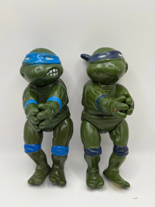 TMNT Teenage Mutant Ninja Turtles Leonardo & Donatello Clip Scaler 3.5’  Vintage Figures FRENLY BRICKS - Open 7 Days