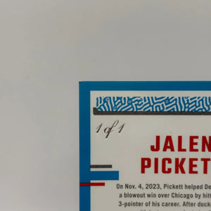 2023-24 Panini Donruss Optic Basketball - Jalen Pickett Rated Rookie 1 OF 1 Fastbreak Black FRENLY BRICKS - Open 7 Days