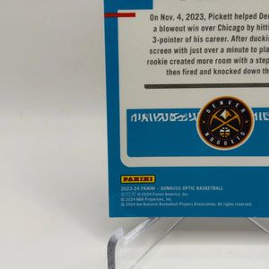 2023-24 Panini Donruss Optic Basketball - Jalen Pickett Rated Rookie 1 OF 1 Fastbreak Black FRENLY BRICKS - Open 7 Days