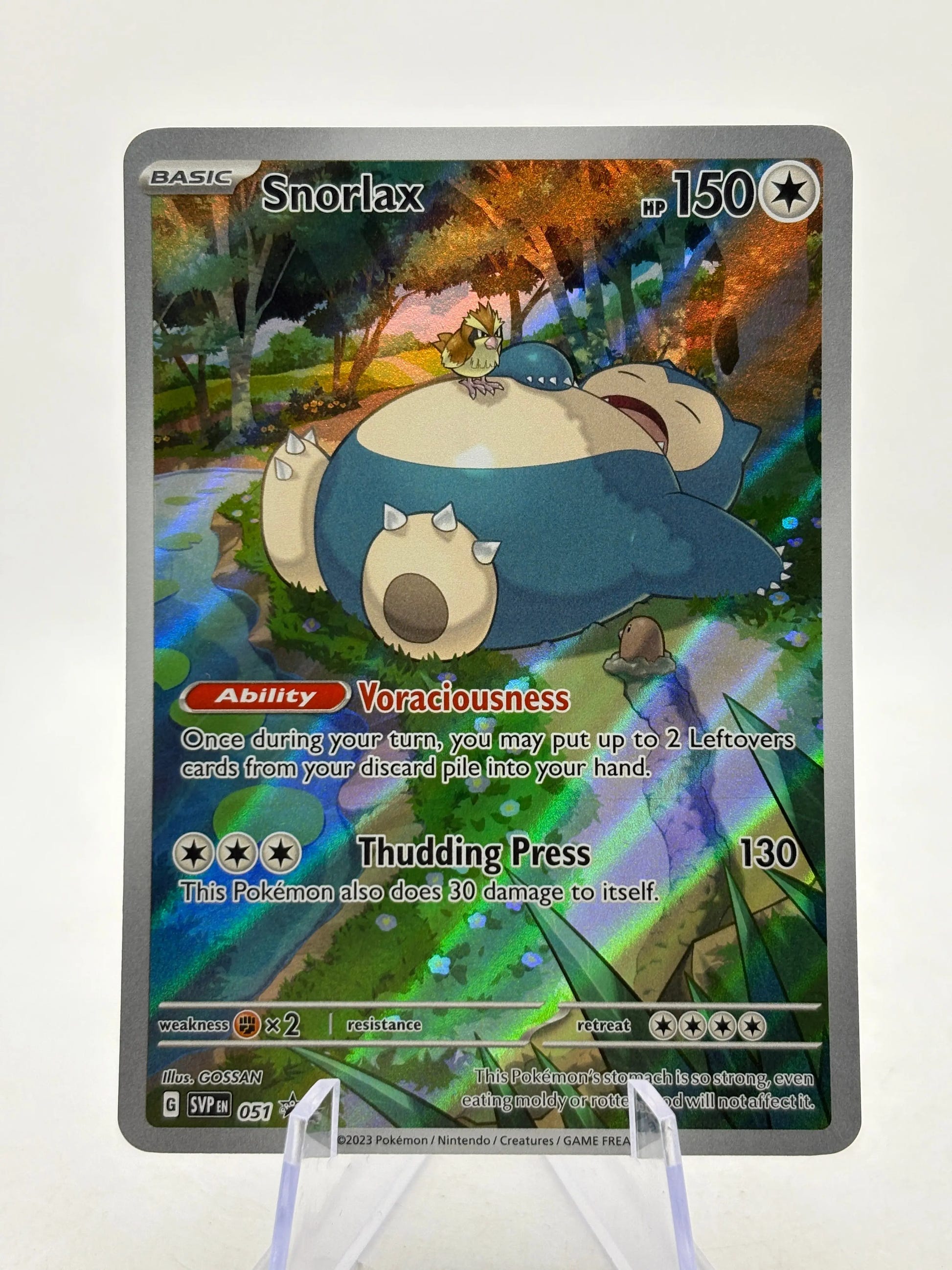 Pokemon TCG SVP Promos - Snorlax SVP051 Black Star Promo LP (1) FRENLY BRICKS - Open 7 Days image 1
