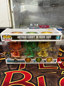 Funko Pop Vinyls Aquaman, Arthur Curry in Hero Suit, Popcultcha, 3 Pack
