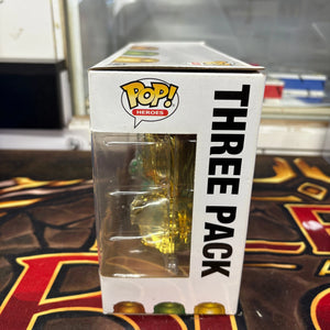 Funko Pop Vinyls Aquaman, Arthur Curry in Hero Suit, Popcultcha, 3 Pack FRENLY BRICKS - Open 7 Days