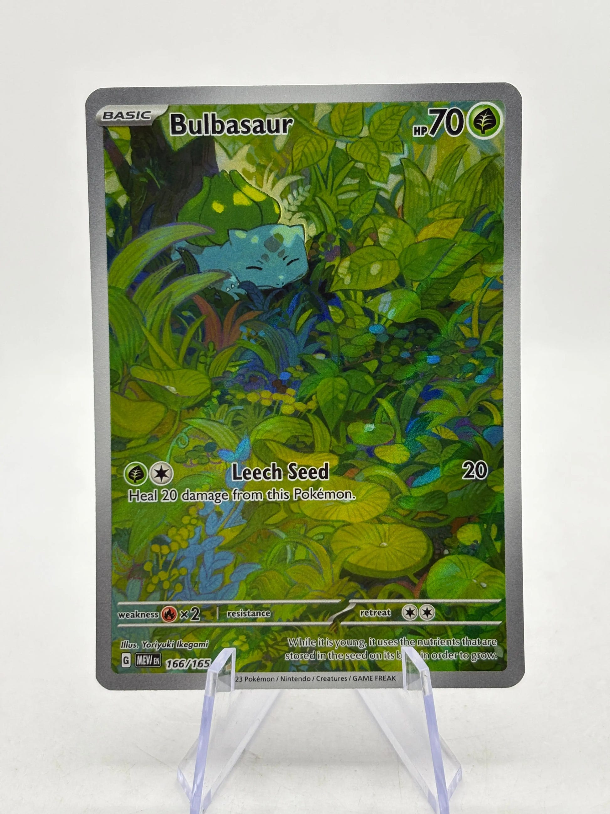 Pokemon TCG 151 MEW - Bulbasaur 166/165 Illustration Rare  LP FRENLY BRICKS - Open 7 Days image 1