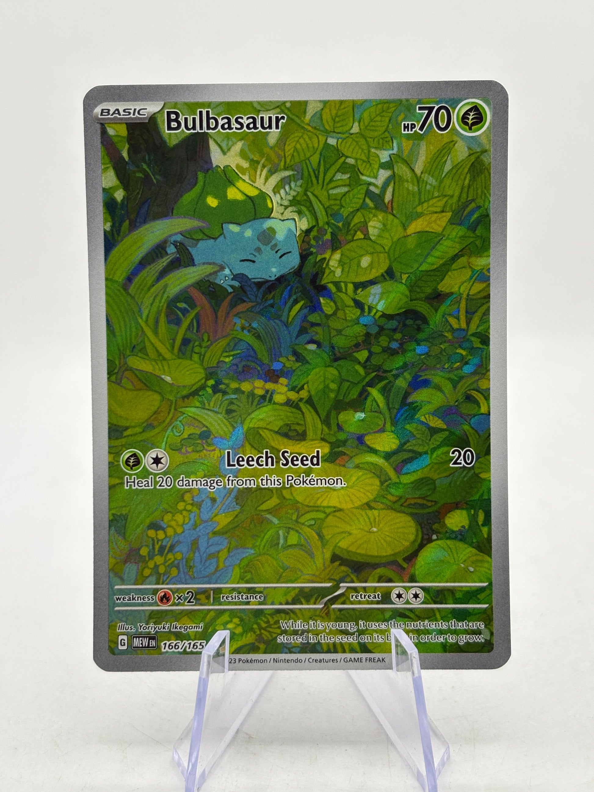 Pokemon TCG 151 MEW - Bulbasaur 166/165 Illustration Rare  LP FRENLY BRICKS - Open 7 Days