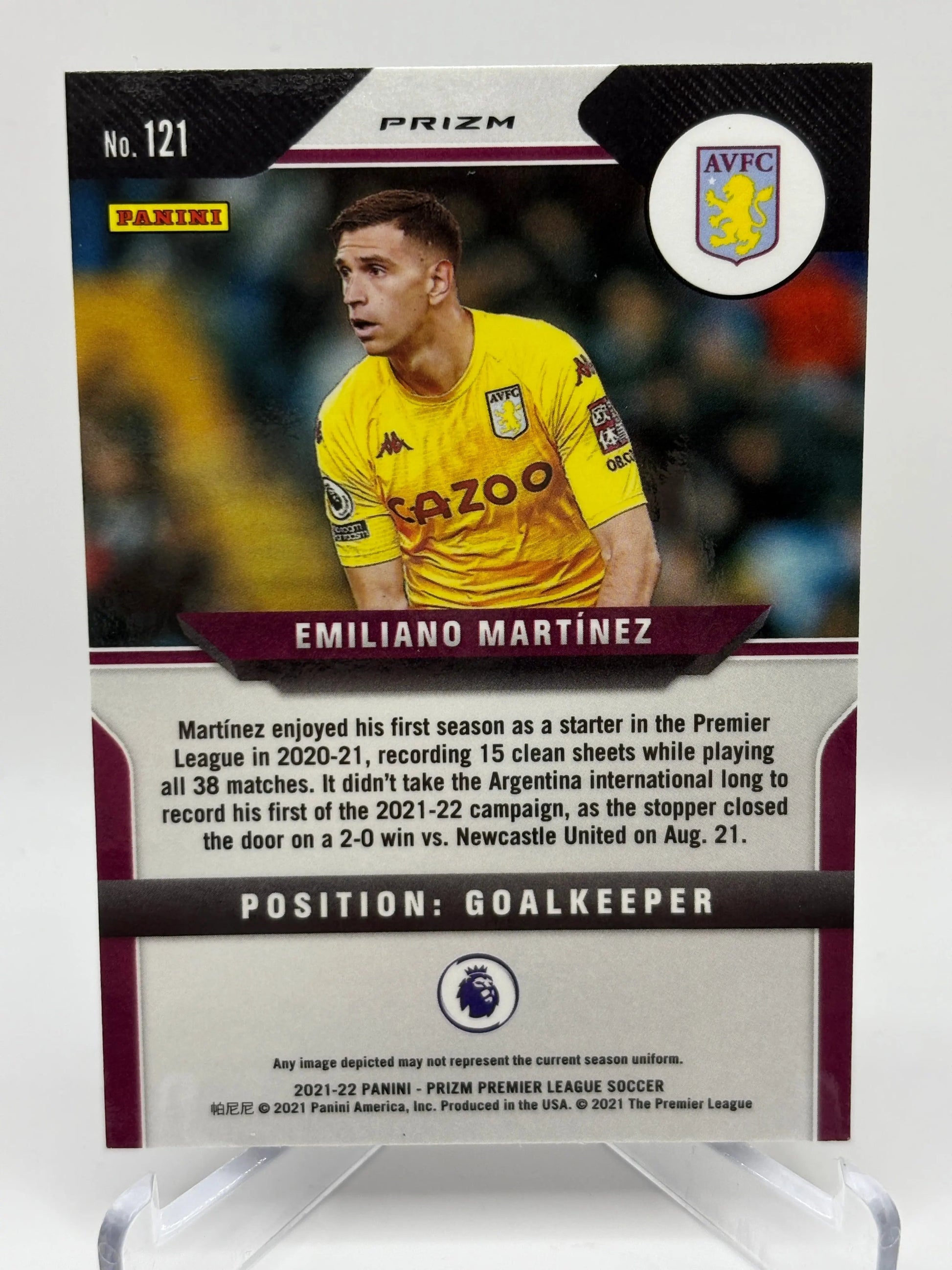 2021-22 Panini Prizm Premier League Soccer Emiliano Martinez Blue Green Yellow Scope FRENLY BRICKS - Open 7 Days