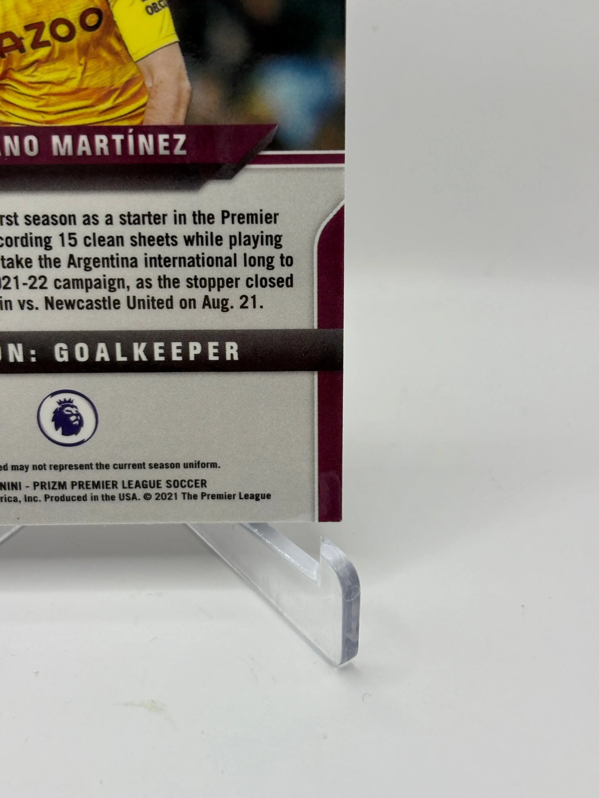 2021-22 Panini Prizm Premier League Soccer Emiliano Martinez Blue Green Yellow Scope FRENLY BRICKS - Open 7 Days