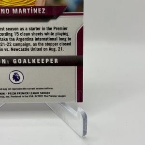 2021-22 Panini Prizm Premier League Soccer Emiliano Martinez Blue Green Yellow Scope FRENLY BRICKS - Open 7 Days
