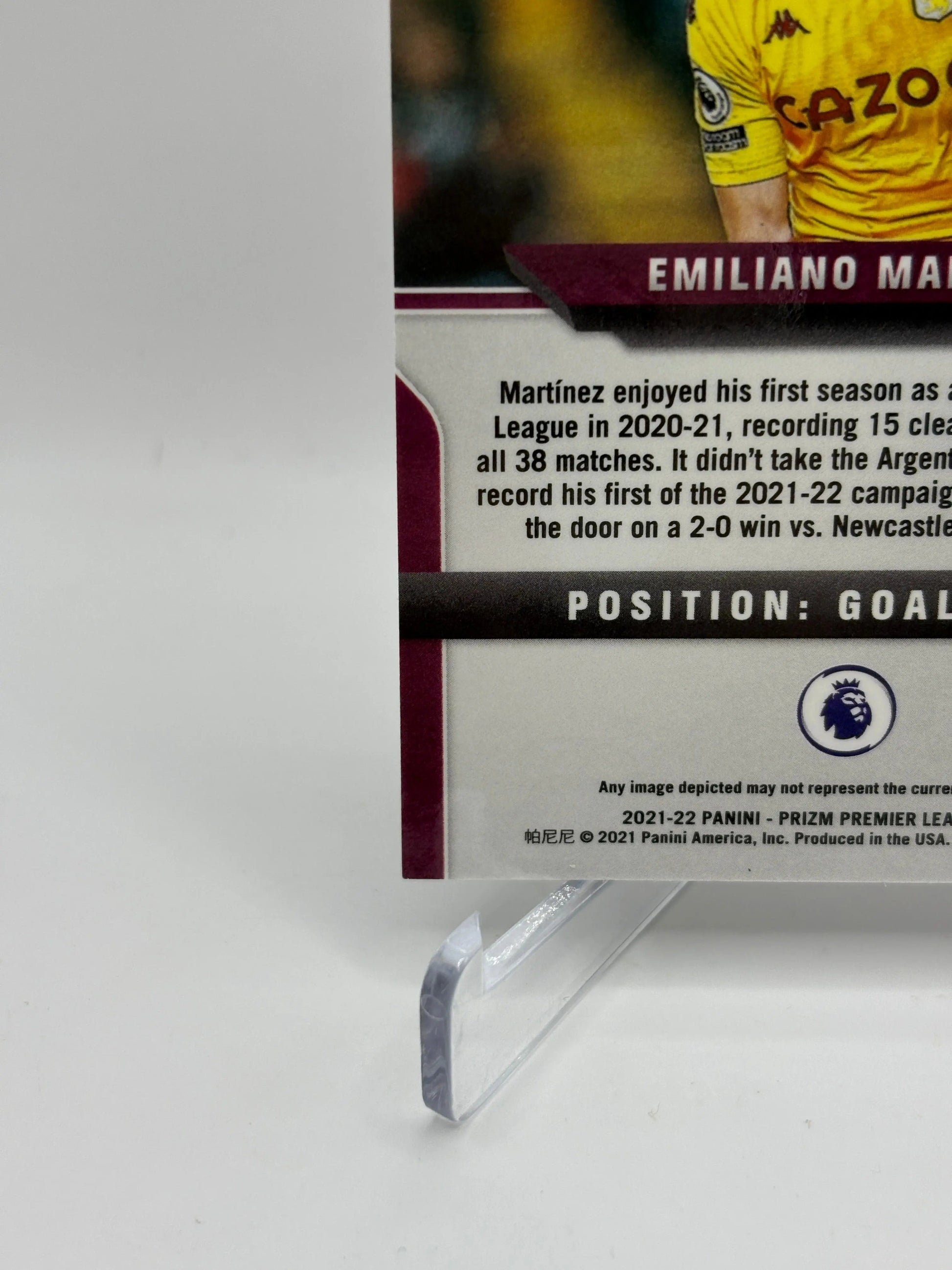 2021-22 Panini Prizm Premier League Soccer Emiliano Martinez Blue Green Yellow Scope FRENLY BRICKS - Open 7 Days