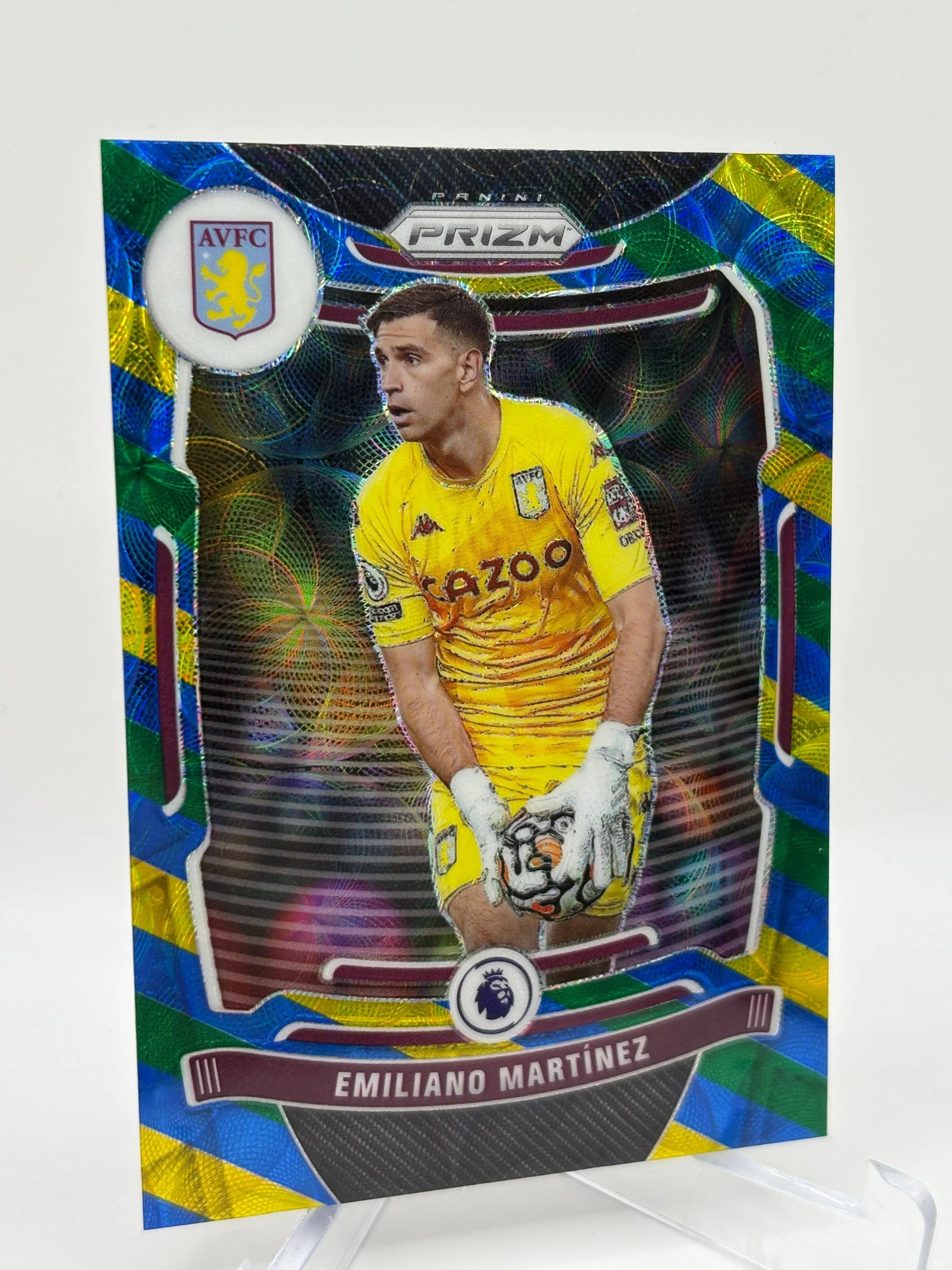 2021-22 Panini Prizm Premier League Soccer Emiliano Martinez Blue Green Yellow Scope FRENLY BRICKS - Open 7 Days