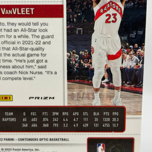 2022 Panini Contenders Optic Basketball Season Ticket Fred VanVleet /45 Red Blue Wave FRENLY BRICKS - Open 7 Days