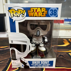 Funko Pop! Vinyl Figure Star Wars - Biker Scout #38 Blue Box 2014 FRENLY BRICKS - Open 7 Days