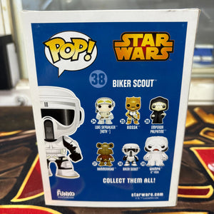 Funko Pop! Vinyl Figure Star Wars - Biker Scout #38 Blue Box 2014 FRENLY BRICKS - Open 7 Days