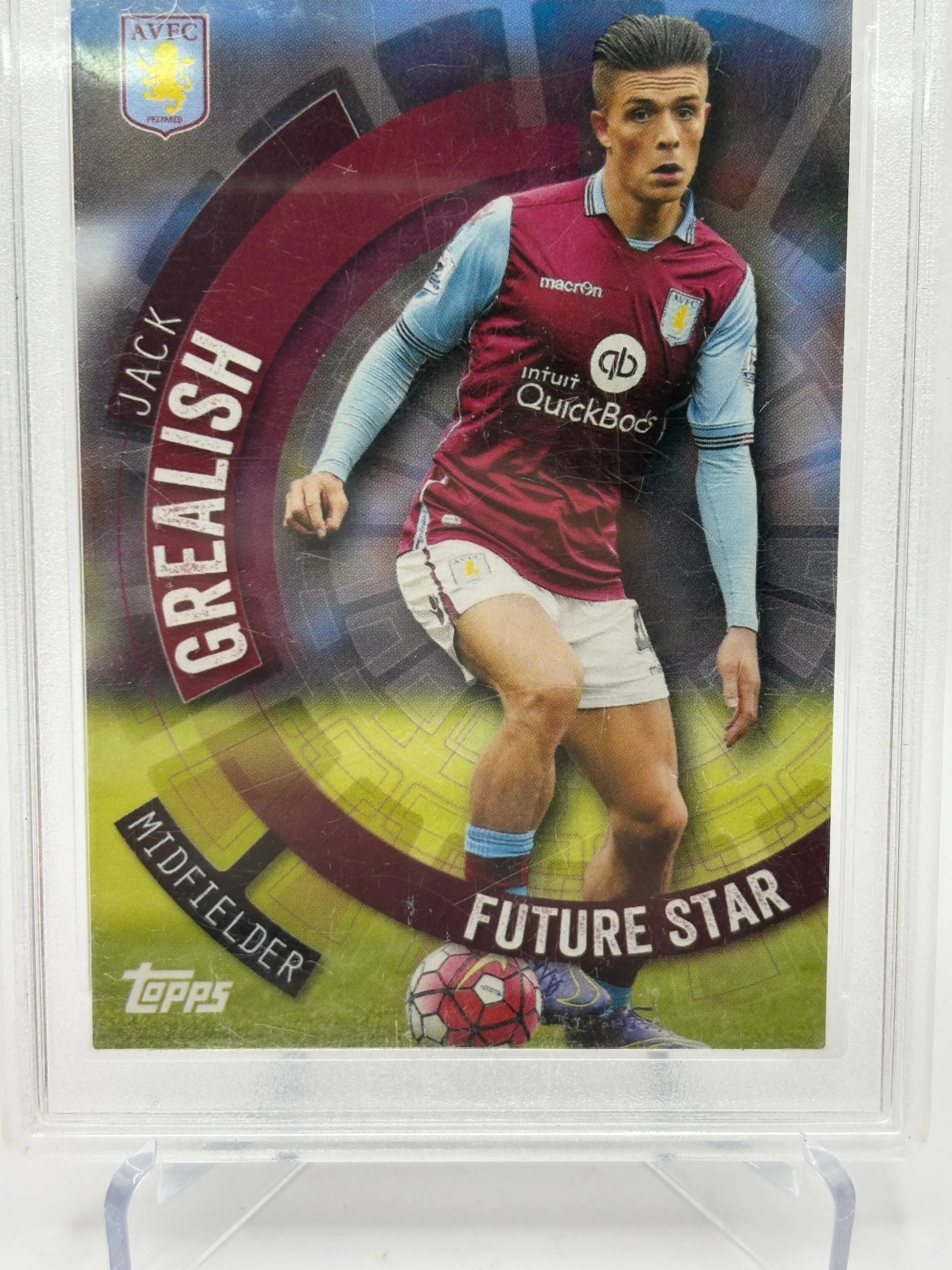 TCG Grading 8.5 2015-16 Topps Premier League Jack Grealish Future Star FRENLY BRICKS - Open 7 Days