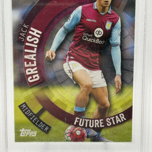 TCG Grading 8.5 2015-16 Topps Premier League Jack Grealish Future Star FRENLY BRICKS - Open 7 Days