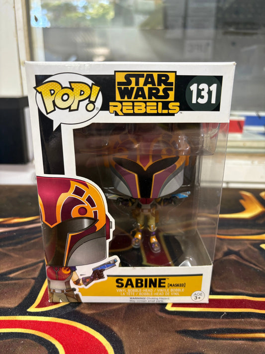 Funko Pop Star Wars Rebels : SABINE (MASKED) #131 FRENLY BRICKS - Open 7 Days