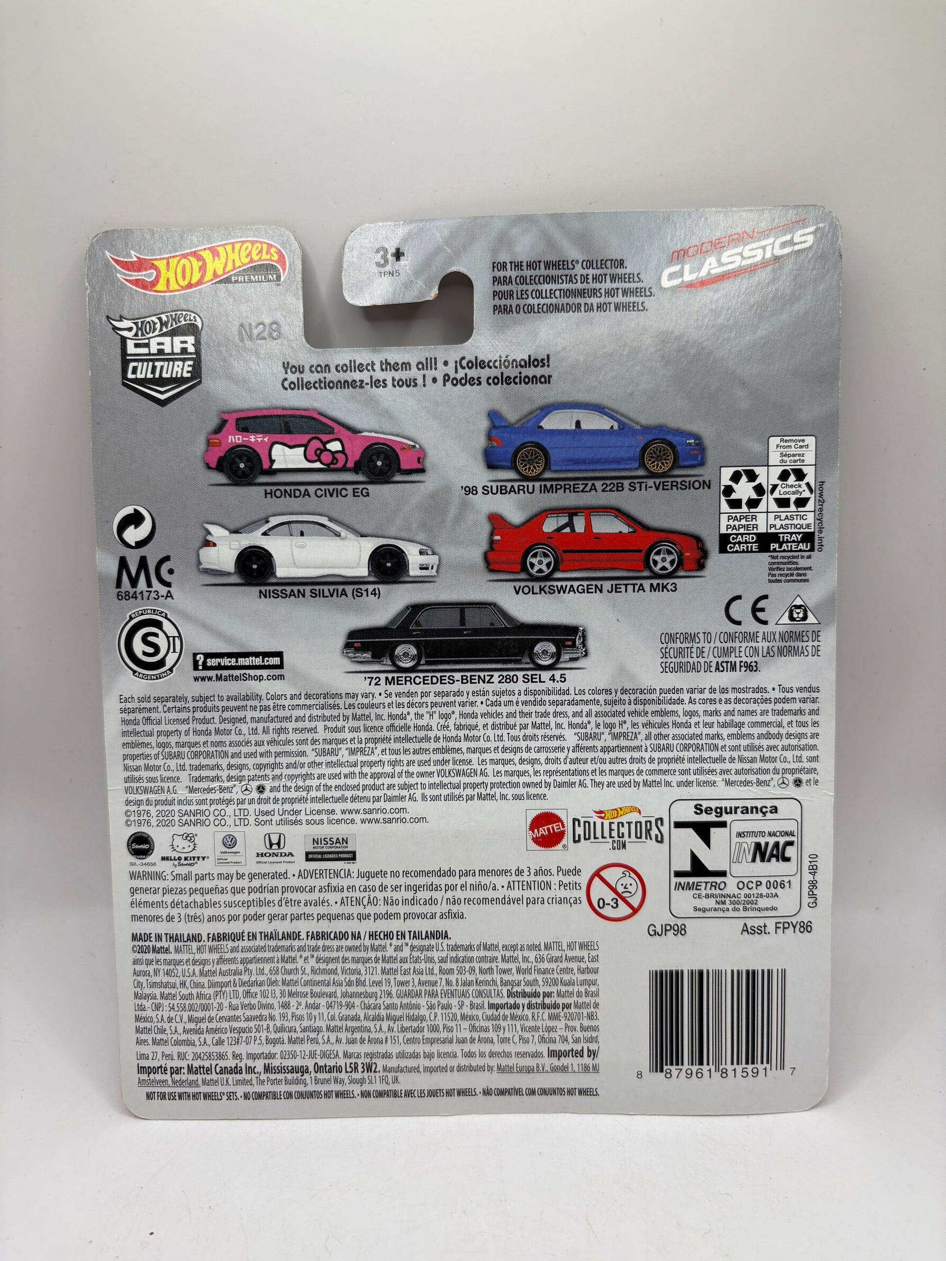 Hot Wheels Premium VW Jetta MK3 Red Modern Classics Car Culture 4/5 FRENLY BRICKS - Open 7 Days