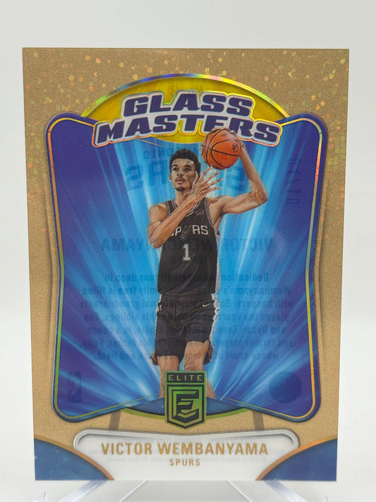 2023-24 Panini Donruss Elite - Victor Wembanyama 04/10 Gold Glass Masters FRENLY BRICKS - Open 7 Days