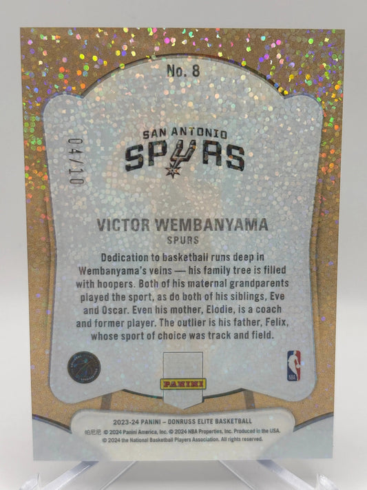 2023-24 Panini Donruss Elite - Victor Wembanyama 04/10 Gold Glass Masters FRENLY BRICKS - Open 7 Days