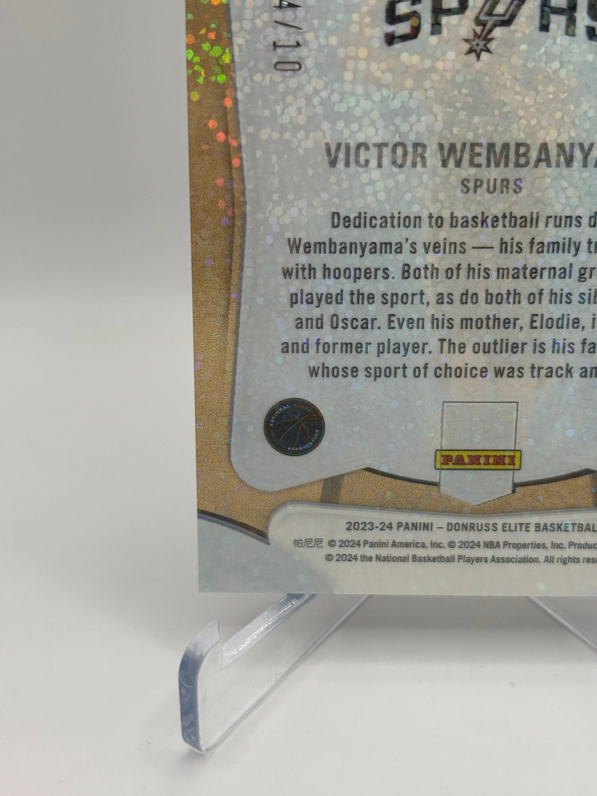 2023-24 Panini Donruss Elite - Victor Wembanyama 04/10 Gold Glass Masters FRENLY BRICKS - Open 7 Days