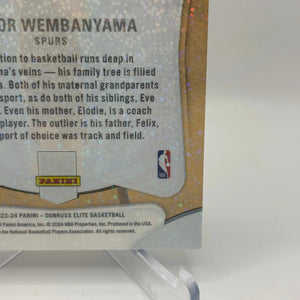 2023-24 Panini Donruss Elite - Victor Wembanyama 04/10 Gold Glass Masters FRENLY BRICKS - Open 7 Days