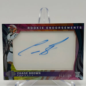 2023 Panini Illusions Football Chase Brown Rookie Auto /334 #RE-CBN FRENLY BRICKS - Open 7 Days