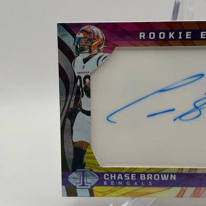 2023 Panini Illusions Football Chase Brown Rookie Auto /334 #RE-CBN FRENLY BRICKS - Open 7 Days